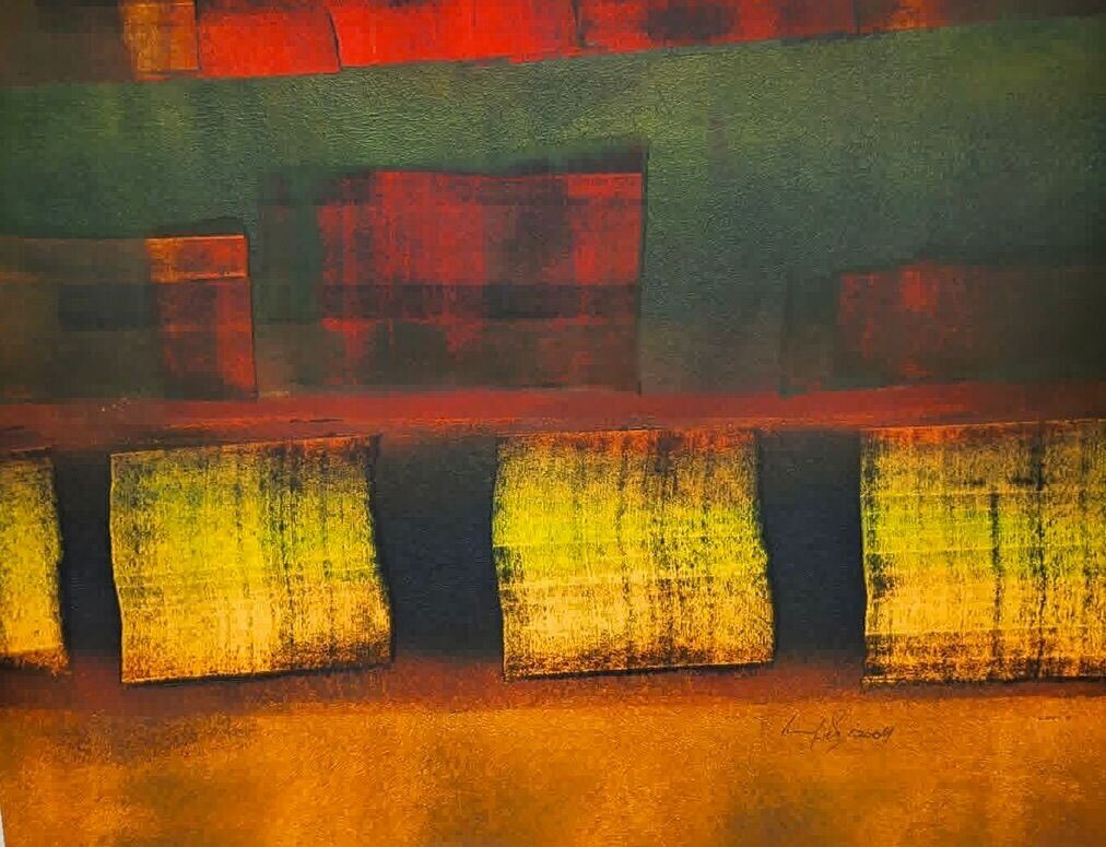 Ceryiowan, acrylic on paper, by Ludolf Grollé