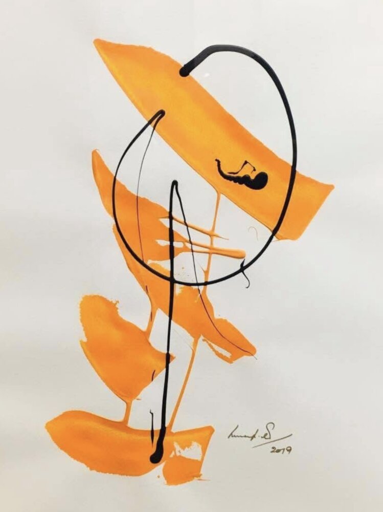 Cardiac Pieces work in orange, 2019